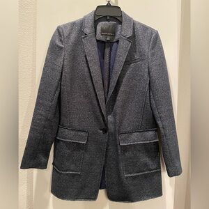 4P Wool Banana Republic Soft Unlined Blazer Coat Navy Blue NWOT new!